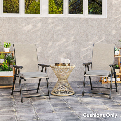 Outsunny Set of 2 Garden Chair Cushions - Light Grey