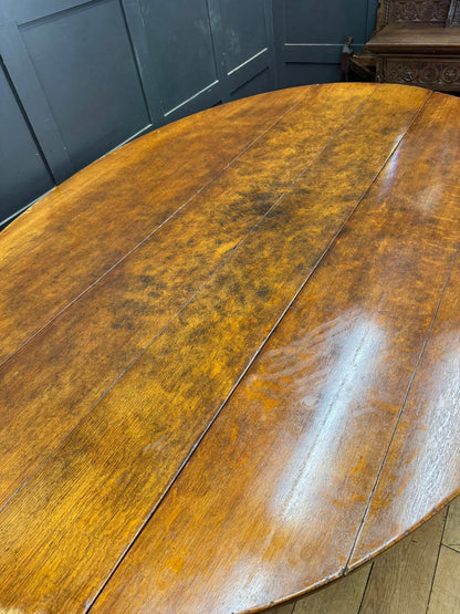 Antique Oak Wake Table Gateleg Dining Table / Large Kitchen table sideboard
