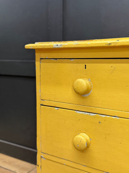 Antique Yellow Pine Chest of Drawers  – Farmhouse Bedroom Storage -Sink Stand