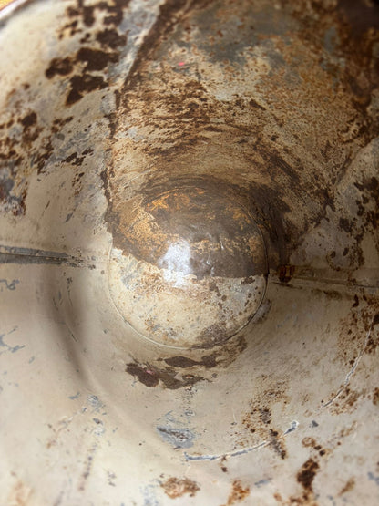 Vintage Galvanised Hanging Fire Bucket Basket / Plant Pot / Planter Pail C