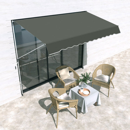 Outsunny 3x1.5m  Adjustable Outdoor Aluminium Frame Awning Grey