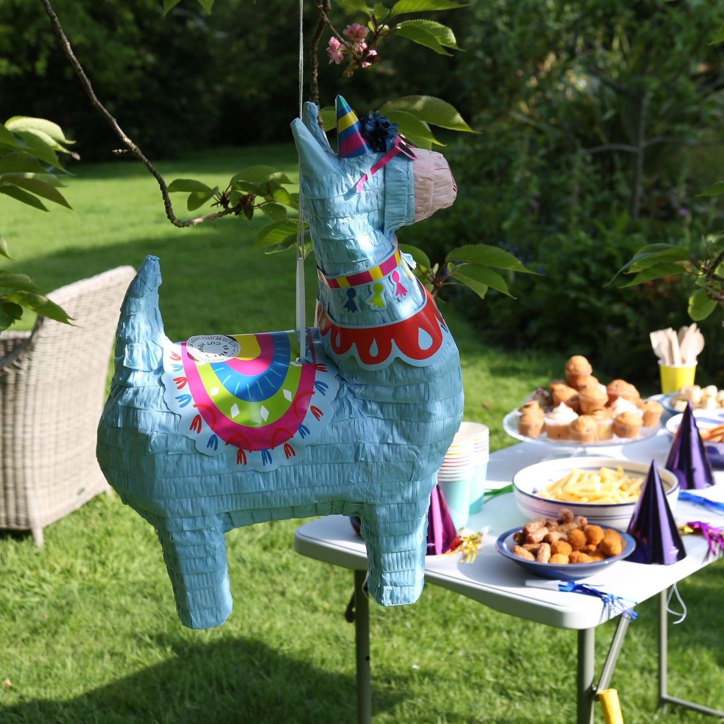 3pc Large Llama Pinata Set with Stick & Blindfold