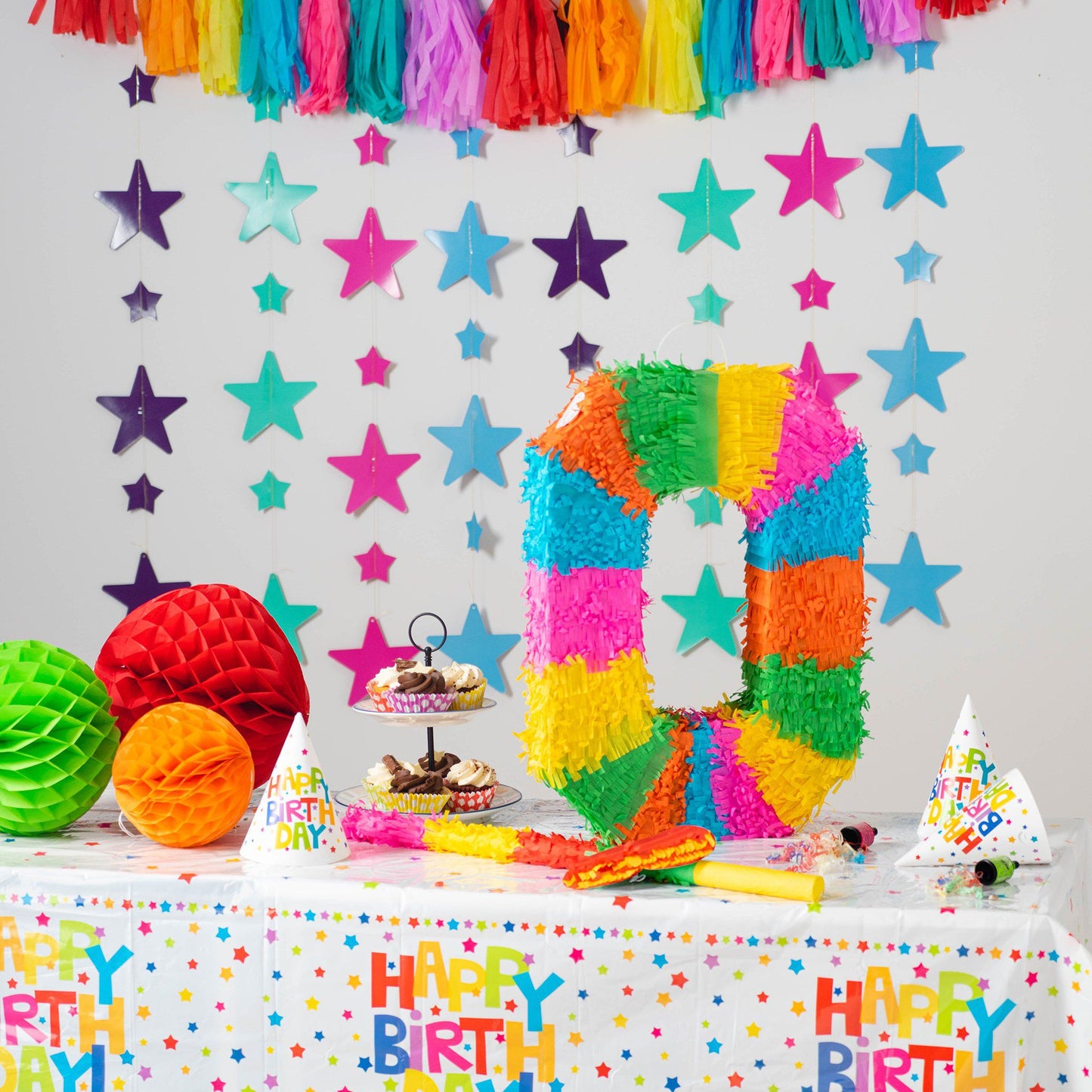 Large Number 0 Pinata Party Set