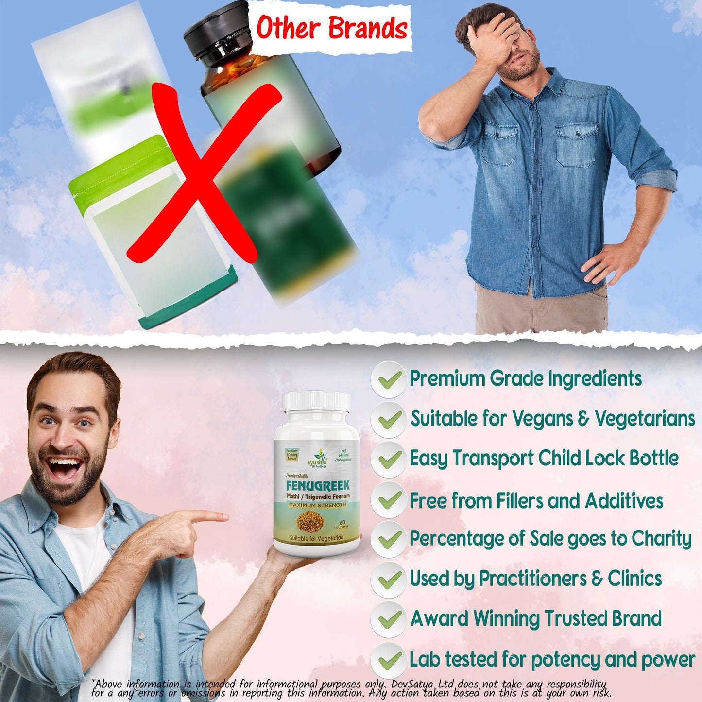 Ayushya Fenugreek Capsules (Methi) Metabolic Wellness Support - Vegan, Gluten Free, Non-GMO, 60 Capsules