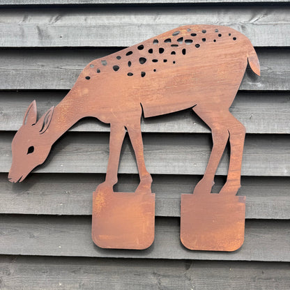 Rusty Metal Deer Garden Decoration