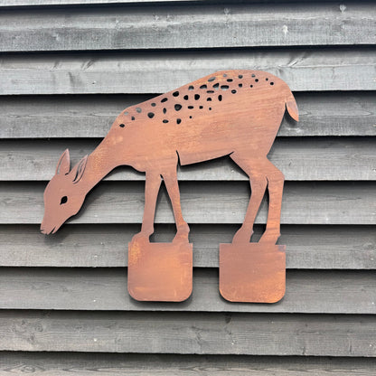 Rusty Metal Deer Garden Decoration
