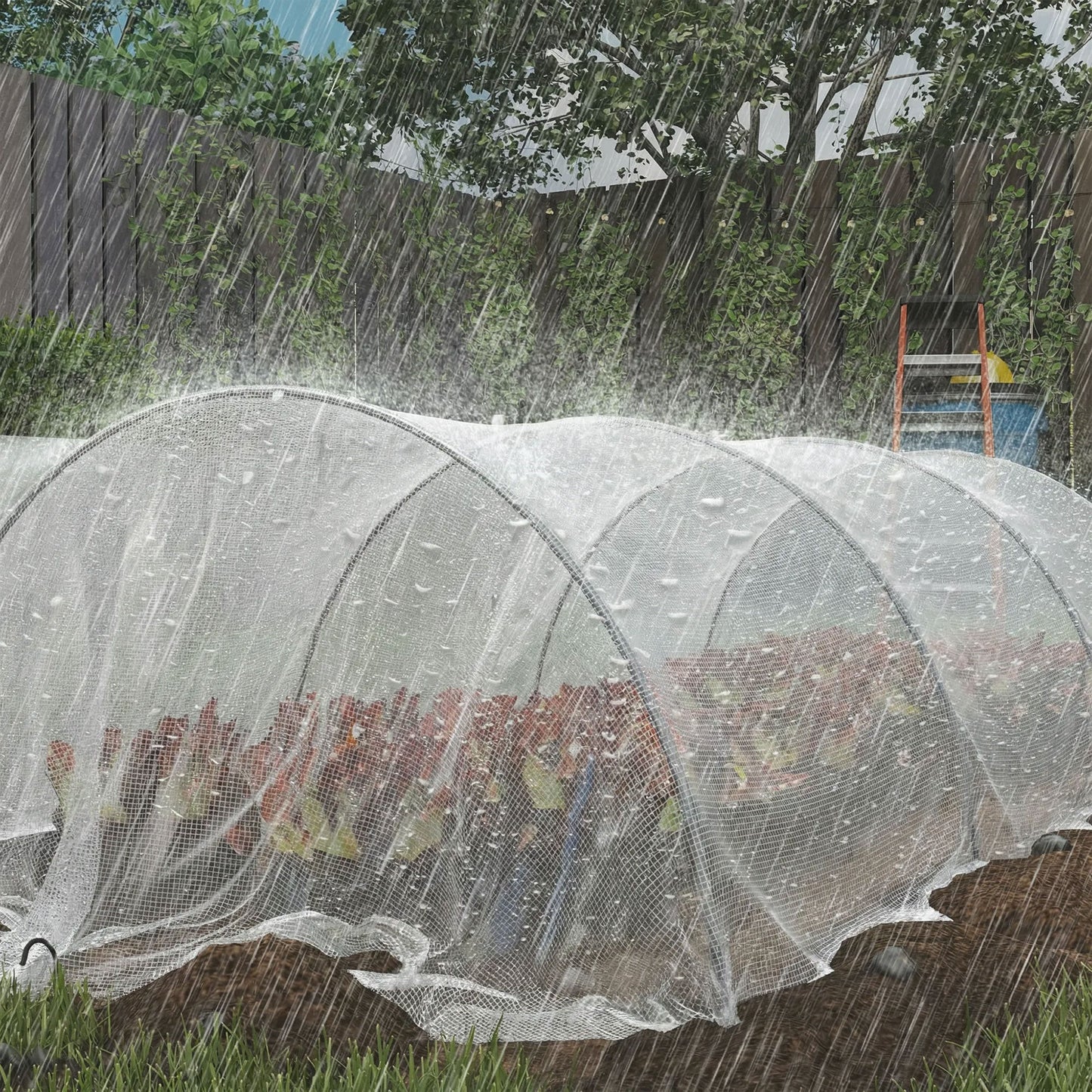Outsunny 4 x 6m Waterproof Tarpaulin, Heavy Duty 140GSM Tear-Resistant PE Tarp with Reinforced Grommets, UV Protected Cover