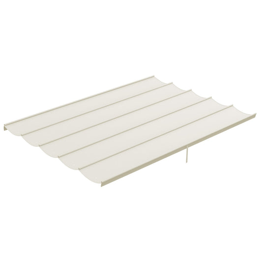 Outsunny Retractable Pergola Shade Cover, Replacement Canopy for 4 x 3 (m) Pergola, Retractable Roof, Cream White