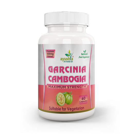 Ayushya Garcinia Cambogia Capsules (Malabar Tamarind) Healthy Weight Support - Vegan, Gluten Free, Non-GMO, 60 Capsules