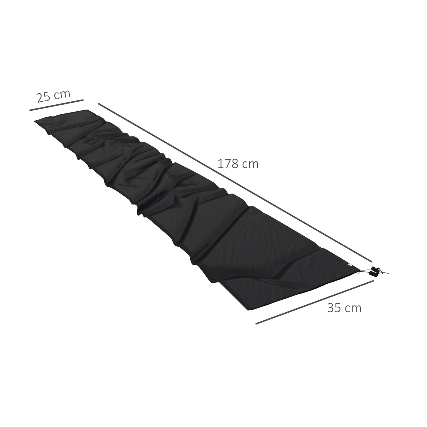 Outsunny Parasol Cover, Cantilever Umbrella Cover, Banana Umbrella Cover with Zipper for Outdoor Garden, Patio, Black