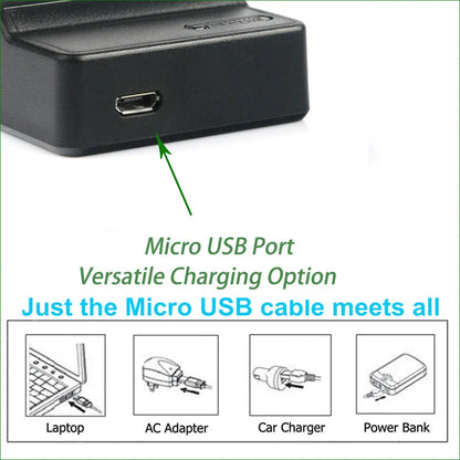 LANFULANG NB-6L / NB-6LH NB 6L Slim Micro USB Battery Charger for Canon PowerShot SX520 SX530 SX540 SX600 SX610 SX700 SX710 HS