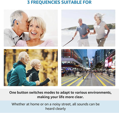 2025 Best Mini Rechargeable Audifonos BTE Hearing Aids Adjustable Tone Sound Amplifier Portable Deaf Elderly digital Hearing Aid