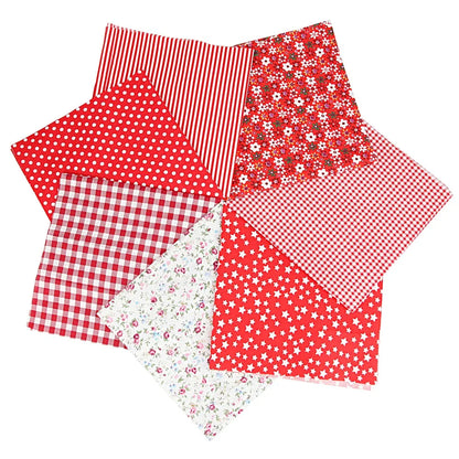 7PCS 25 x 25cm/50 x 50cm Squares Cotton Craft Fabric Cloths for DIY Bundle Patchwork Quilting Sewing Scrapbooking Artcraft