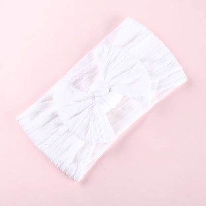 1Pcs Newborn Baby Headband For Girls Elastic Knit Children Turban Baby Bows Soft Nylon Kids Headwear Hair Accessories 32 Colors