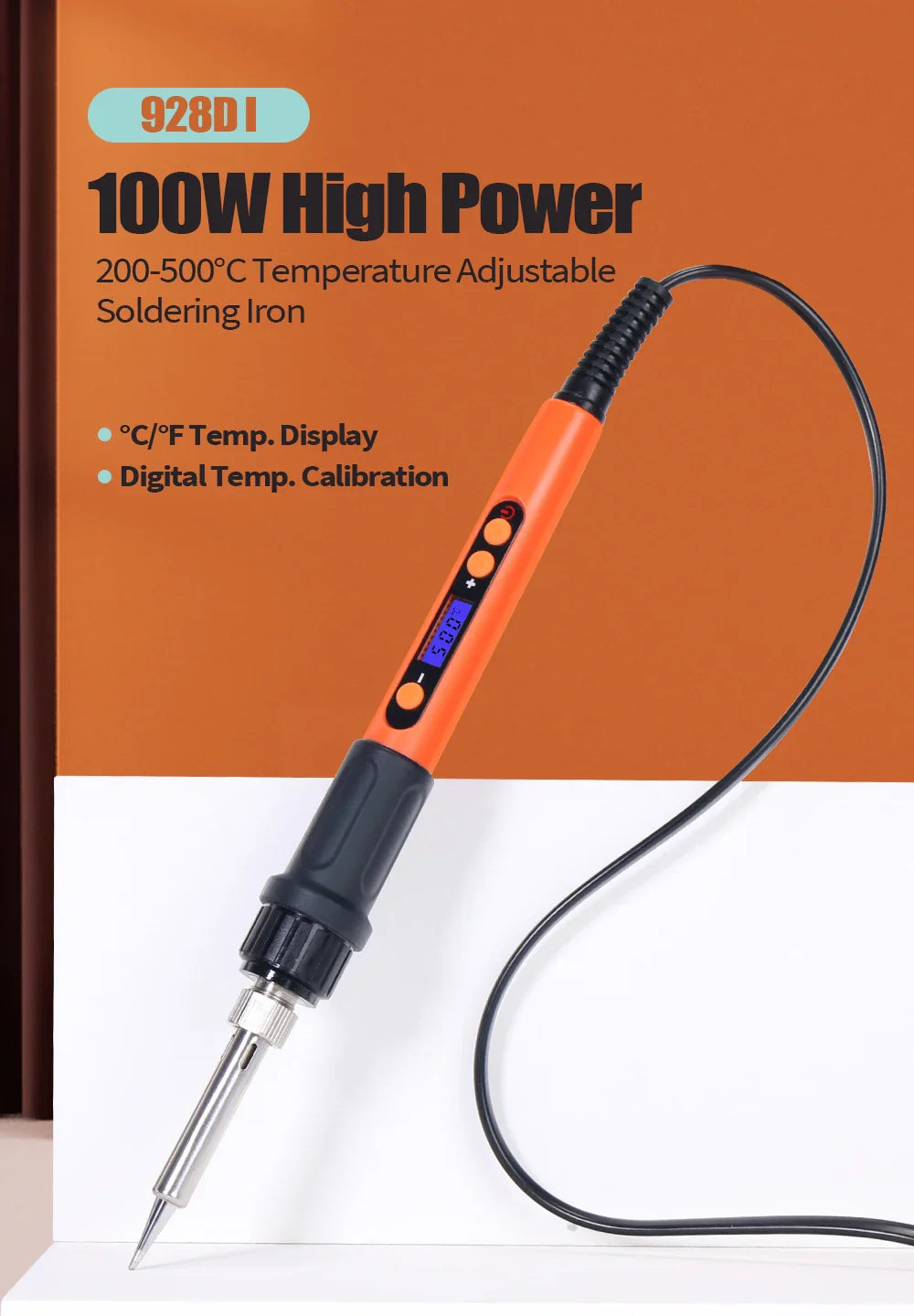 Silverflo Electric soldering iron Kit Set 100W LCD Digital Display Adjustable Temperature Soldering Iron 220V/110V Welding Tools