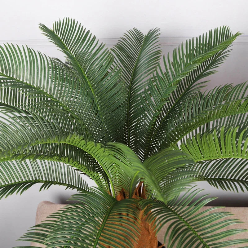 Tropical artificial palm tree, large palm branch, palm leaf, potted plant, family living room, office, hotel decoration