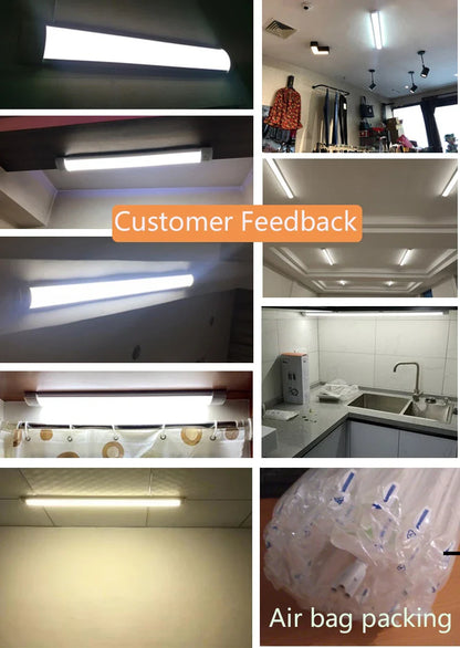 Led Lights Tube Home Lighting Kitchen Bedroom Garage Fixture t5/t8 Ceiling Linear Lamp Strip 220V Closet Cabinets 90/120cm Tube