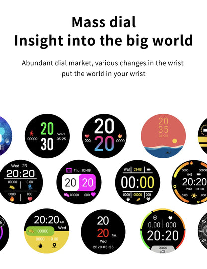 LIGE Waterproof Women Smart Band Watch Real-time Weather Forecast Men Watches Sports Ladies Smart Watch For Women Android IOS
