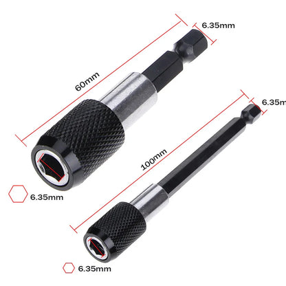 1/4 Inch Hex Shank Quick Release Screwdriver Bit Holder Extension Bar 60mm 100mm 150mm