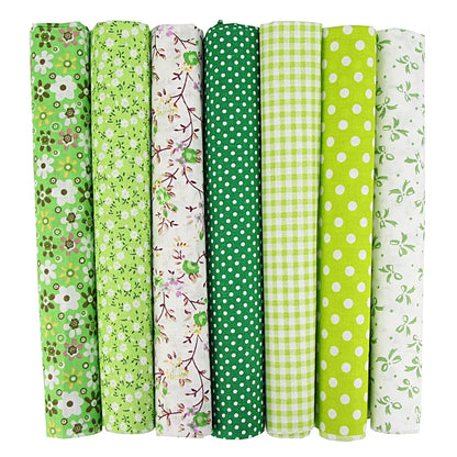 7PCS 25 x 25cm/50 x 50cm Squares Cotton Craft Fabric Cloths for DIY Bundle Patchwork Quilting Sewing Scrapbooking Artcraft