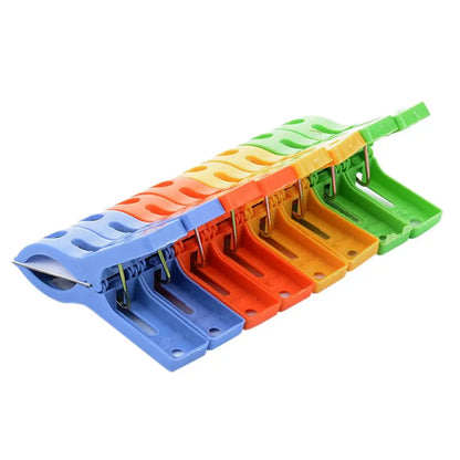 8ps/set Hanger Clips Large Plastic Windproof Beach Towel Clothes Pins Spring Clamp Clothespin Powerful Hot New Cheap Wholesale