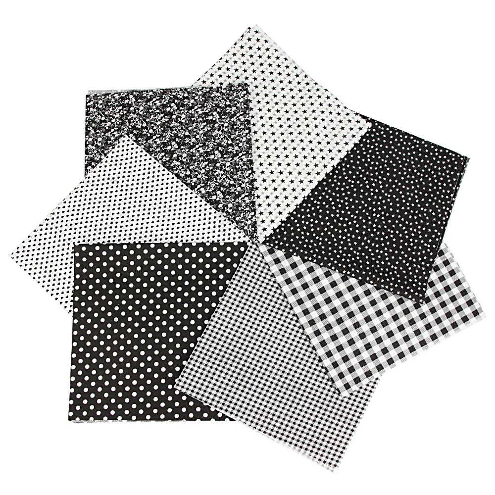 7PCS 25 x 25cm/50 x 50cm Squares Cotton Craft Fabric Cloths for DIY Bundle Patchwork Quilting Sewing Scrapbooking Artcraft