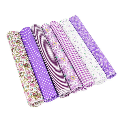 7PCS 25 x 25cm/50 x 50cm Squares Cotton Craft Fabric Cloths for DIY Bundle Patchwork Quilting Sewing Scrapbooking Artcraft
