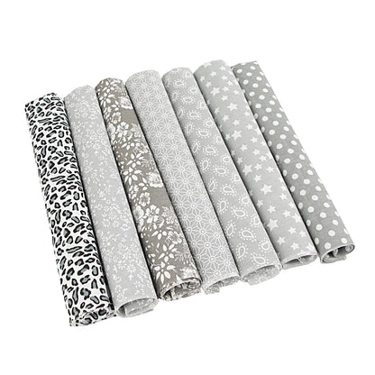 7PCS 25 x 25cm/50 x 50cm Squares Cotton Craft Fabric Cloths for DIY Bundle Patchwork Quilting Sewing Scrapbooking Artcraft