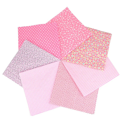 7PCS 25 x 25cm/50 x 50cm Squares Cotton Craft Fabric Cloths for DIY Bundle Patchwork Quilting Sewing Scrapbooking Artcraft