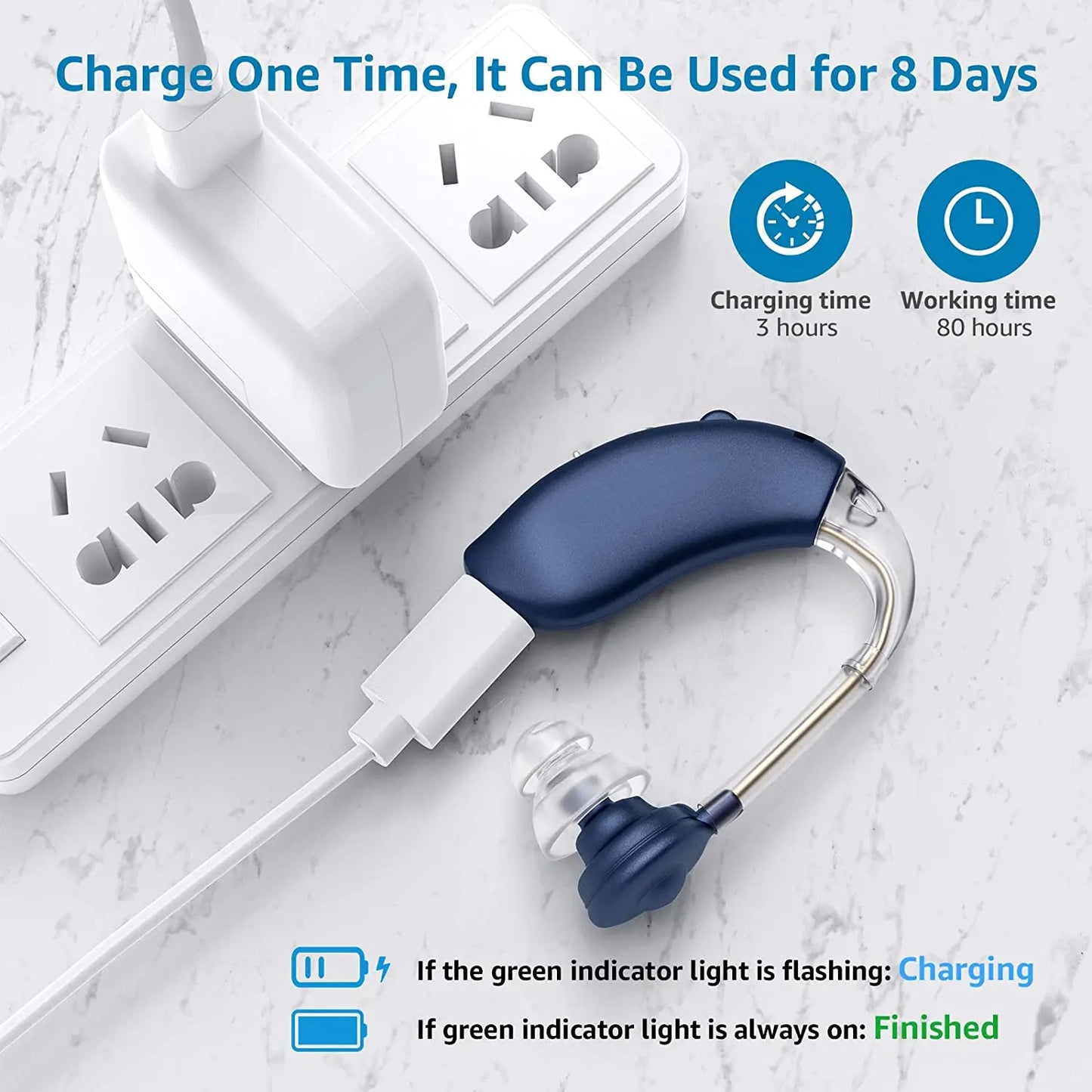2025 Best Mini Rechargeable Audifonos BTE Hearing Aids Adjustable Tone Sound Amplifier Portable Deaf Elderly digital Hearing Aid