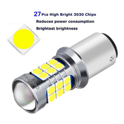 2Pcs P21W LED P21/5W Led Bulbs 1157 BAY15D PY21W BAU15S 1156 BA15S R5W Super Bright Car Brake Light Auto Backup Reverse Lamp 12V