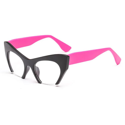 SHAUNA Retro Women Half Frame Cat Eye Glasses Frames Fashion Optical Frame