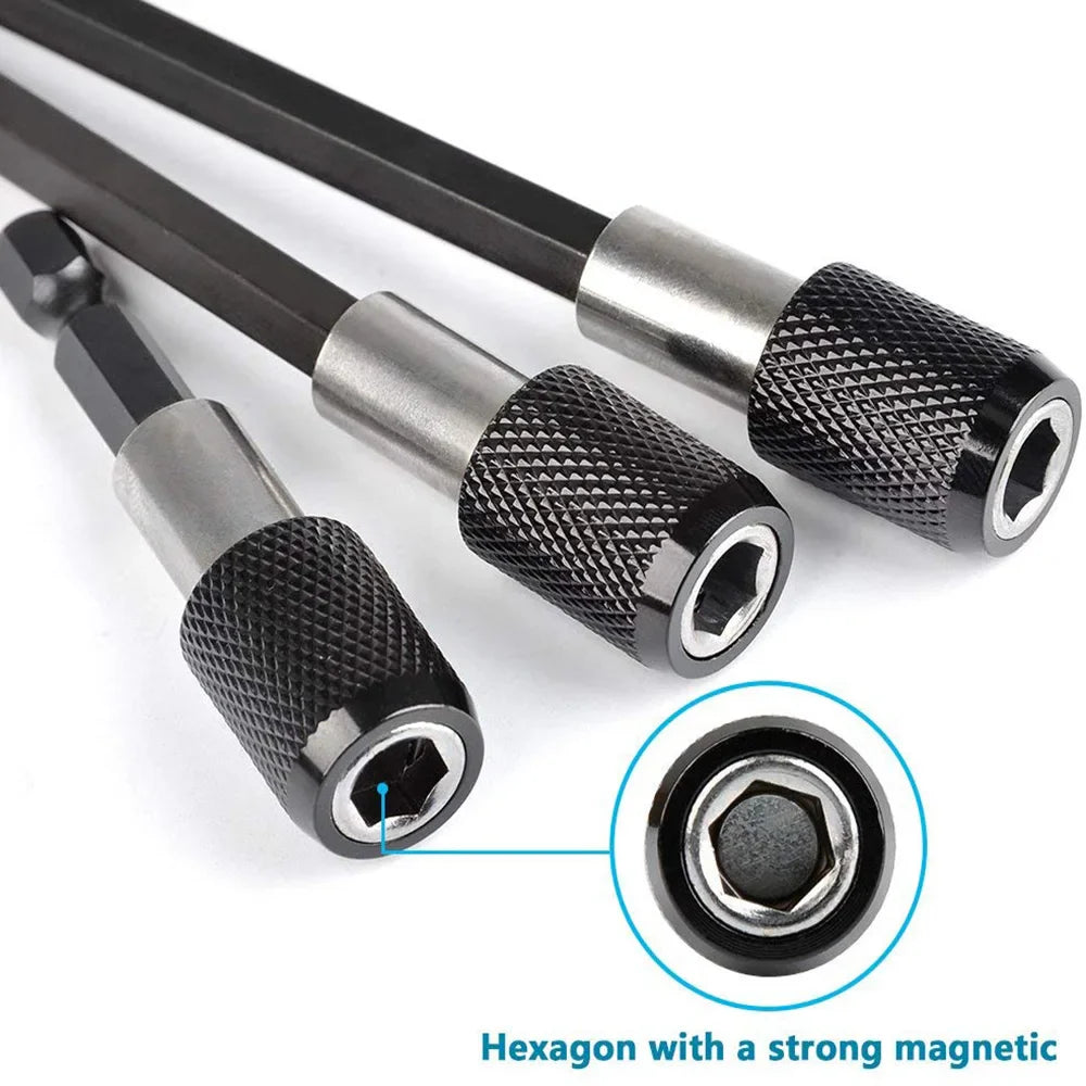 1/4 Inch Hex Shank Quick Release Screwdriver Bit Holder Extension Bar 60mm 100mm 150mm