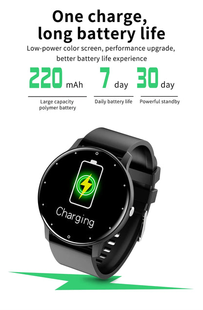 LIGE Waterproof Women Smart Band Watch Real-time Weather Forecast Men Watches Sports Ladies Smart Watch For Women Android IOS