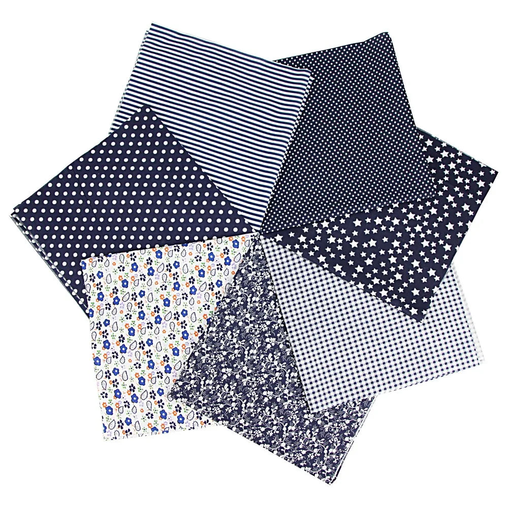 7PCS 25 x 25cm/50 x 50cm Squares Cotton Craft Fabric Cloths for DIY Bundle Patchwork Quilting Sewing Scrapbooking Artcraft