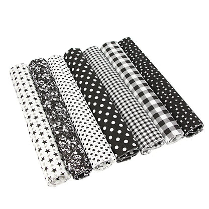 7PCS 25 x 25cm/50 x 50cm Squares Cotton Craft Fabric Cloths for DIY Bundle Patchwork Quilting Sewing Scrapbooking Artcraft