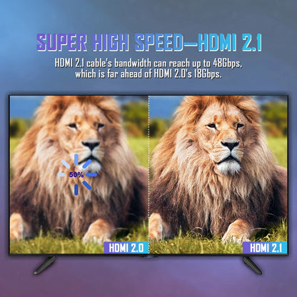 8K HDMI-Compatible Cable 4K@120Hz 8K@60Hz HDMI 2.1 Cable 48Gbps Adapter For RTX 3080 eARC HDR Video Cable PC Laptop TV box PS5