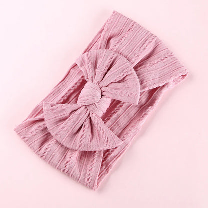 1Pcs Newborn Baby Headband For Girls Elastic Knit Children Turban Baby Bows Soft Nylon Kids Headwear Hair Accessories 32 Colors