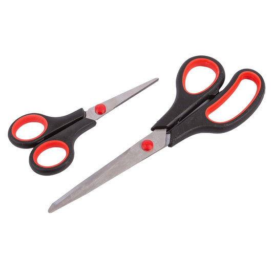 2pc Black Stainless Steel Scissors Set