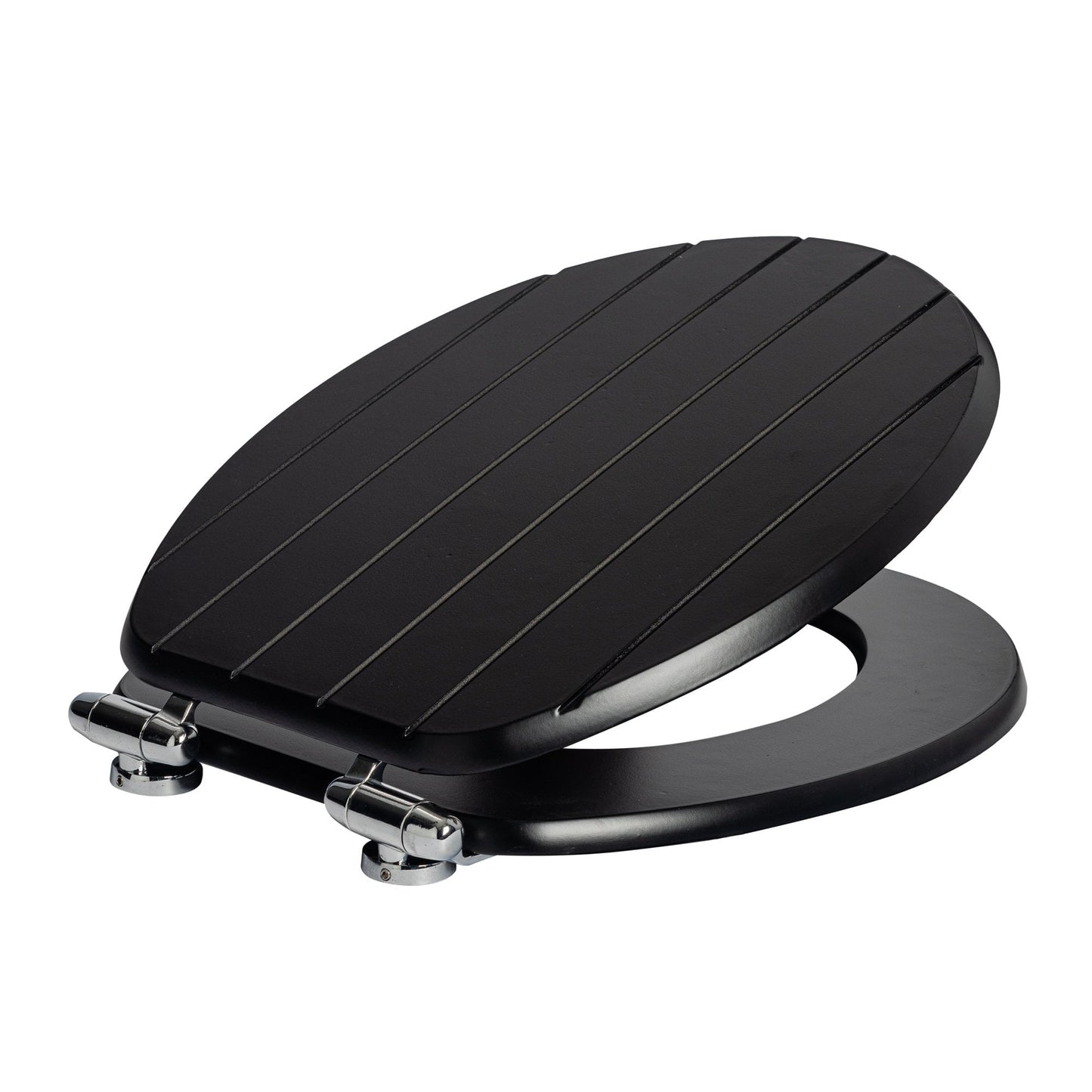 Black Soft Close Tongue & Groove Toilet Seat