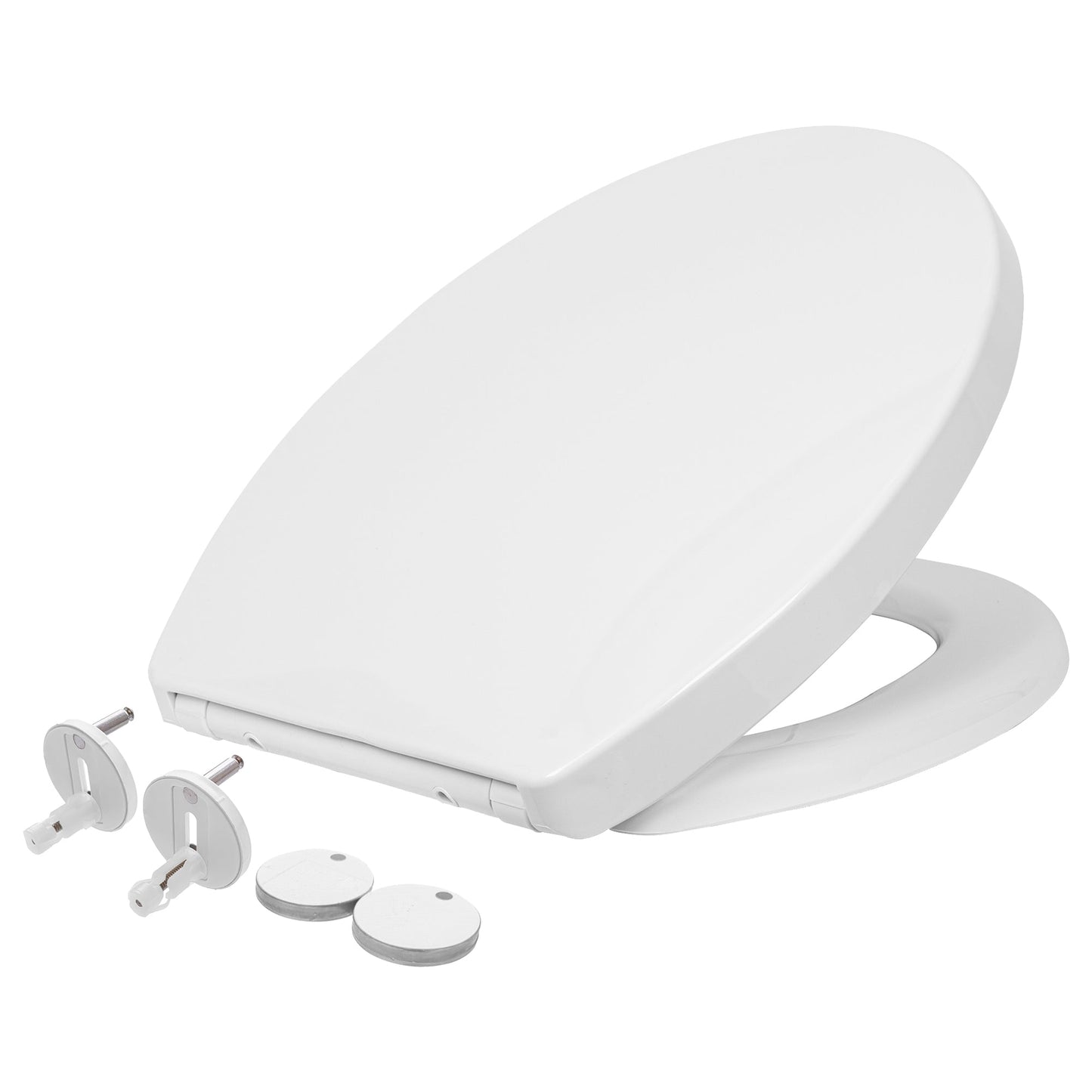 White Round Antibacterial Soft Close Toilet Seat