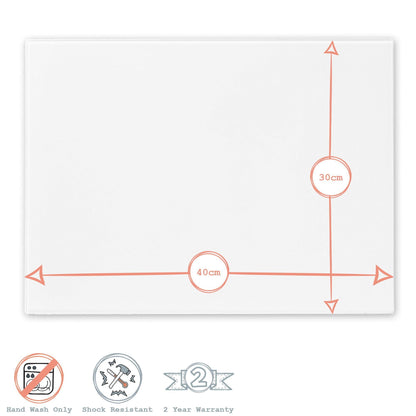 40cm x 30cm Glass Chopping Board