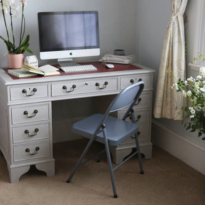 Matt Grey Metal Folding Chair