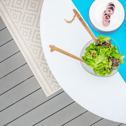 120cm White Round Plastic Folding Trestle Table