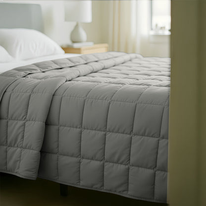 Weighted Blanket with Storage Bag - 150 x 200cm - 8kg - Grey