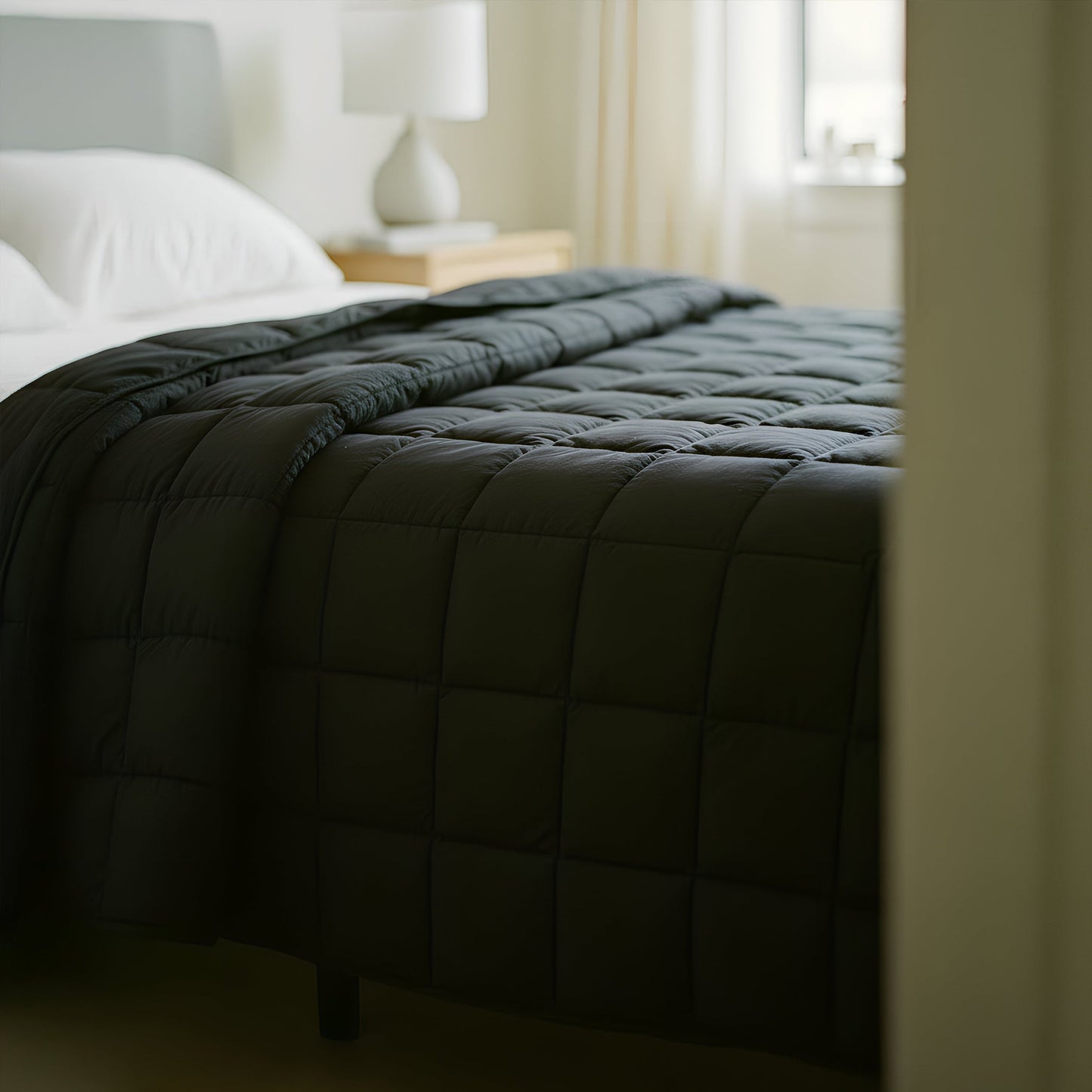 Weighted Blanket with Storage Bag - 150 x 200cm - 8kg - Black