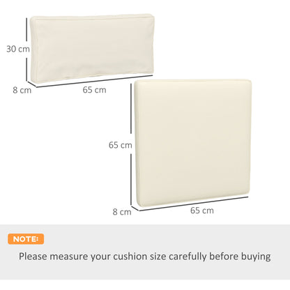 Outsunny Outdoor Replacement Seat Cushions for Rattan Furniture, 7 Seat Cushions and 7 Back Cushions for Patio Conversation Set
