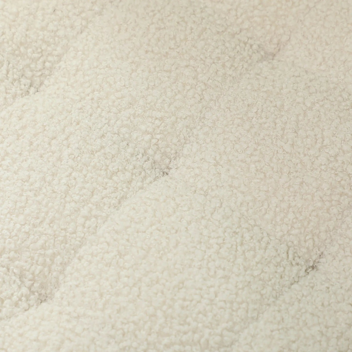 HOMCOM 31.8L Teddy Fleece Storage Ottoman - Cream White