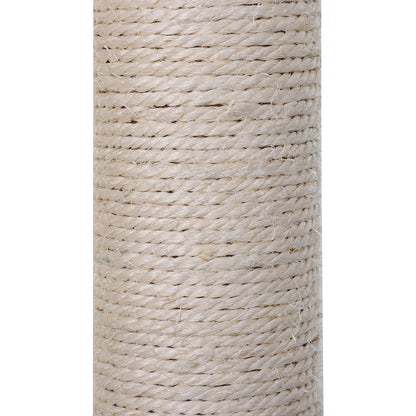PawHut Cat Scratch Post with Bed Cat Tree for Indoor Cats Sisal Scratching Posts Hammock Kitty Activity Centre Grey
