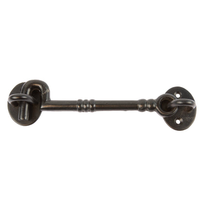 165mm Black Ornate Cabin Hook and Eye
